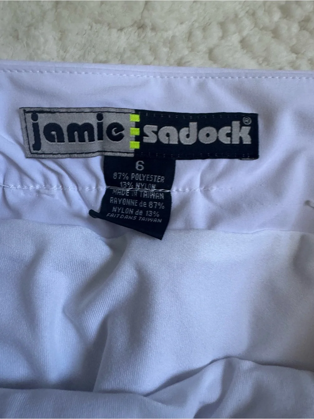 Jamie Sadock White Golf Skort Cargo Pockets Built In Shorts Size 6 - Picture 2 of 9